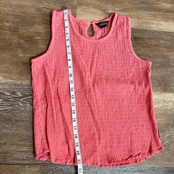 Woolrich Womens Tank Top Pullover Lightweight Ribbed Peach Orange Size MED - Picture 6 of 6